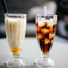 Vidrio Creativo Popular Cristal Helado Helado Bebida Fría Taza Batido Milkshake Jugo Taza Jugo Hogar Comercial