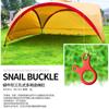 Lona para Tienda de Campaña Exterior Clavo para el Suelo Hebilla de Cuerda a Prueba de Viento Tipo Caracol Hebilla Antideslizante Pieza de Aluminio de Tres Ojos de Ajuste Rápido