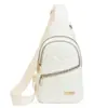 Bolsa de Peito Simples Estilo Coreano para Mulheres, Novo Design de Bordado Multicamadas, Mochila de Peito de Grande Capacidade, Bolsa Transversal Casual para Uso Externo para Meninas
