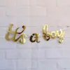 Bandeira de Letras Aniversário de Bebê é uma menina/menino Chá de Bebê Faixa de Letras Decoração de Festa