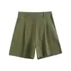 Comércio Exterior Primavera e Verão Novos Produtos Europeu e Americano Transfronteiriço Roupas Femininas Conjunto de Colete com Mistura de Linho + Shorts de Cintura Alta