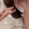 Nuevos pendientes de camelia estilo Chanel, elegantes y exquisitos pendientes de diseño de nicho de estilo de celebridad en línea, moda al por mayor