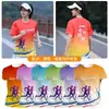 Camiseta de running de secado rápido, chaleco de maratón estampado, team building deportivo, comercio exterior, manga corta para elecciones, impresión de logotipo en cuerpo completo