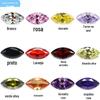Zircônio Branco em Formato Marquise Pedra Solta Zircônia Sintética Unificada em Formato de Folha Base Pontiaguda Diamante para Nail Art Ponto Atacado