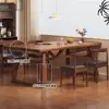 Mesa de Comedor para Hogar Apartamento Pequeño Sala de Estar Una Mesa Cuatro Sillas Mesa de Tablero Combinación Catering Comercial Restaurante de Comida Rápida Mesa Rectangular
