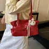 Bolsa de Ombro Simples Transfronteiriça para Uso Diário Feminina 2026 Nova Moda Estilo Coreano Nicho Bolsa de Axila Bolsa Tote de Grande Capacidade