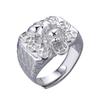 Anillo Pixiu de Plata Cobre Estilo Familiar Vintage Implica Tesoro Auspicioso Anillo Pixiu Ancho Grande para Hombres Anillo Abierto para Dedo