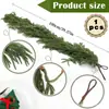 Amazon Corona Navideña Artificial de Pino Norfolk Resina Tacto Suave Aguja de Pino Ciprés Enredadera Decoración Navideña