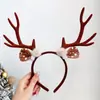 Diadema de Navidad con astas grandes para mujer, estilo Mori, súper hada, pasador, decoración festiva, diadema de reno, accesorios para el cabello de celebridad de Internet