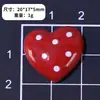 Accesorios de resina con puntos rojos de dibujos animados para manualidades, pinzas para el pelo, adornos para el pelo, pegatinas para funda de teléfono, materiales de accesorios de resina