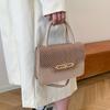 Grande Capacidade Retro Bolsa Bolsa Feminina Nova Moda Ombro Bolsa Crossbody Commuter Pequena Bolsa Quadrada All-match
