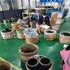Tubo anti-desgaste negro de fluoroplástico PTFE fibra de carbono grafito, tubo de PTFE,胚allo de lana empresa
