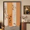 Cortina de Puerta Creativa con Forma y Diseño Impreso para Privacidad, Cortina Divisoria sin Taladro, Estilo Chino Nuevo con un Toque Artístico de Alta Gama, Cortina Decorativa