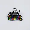 Set de Broches Únicos de Aleación Serie Calaveras Insignia Creativa de Esmalte de Horror para Ropa y Accesorios de Mochila, Al por Mayor en Stock