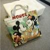Bolsa de Lona Moda Femenina Casual Bolso de Hombro Bolso Tote para el Trabajo Bolso de Mano Bolso de Lona Bolso Bordado de Dibujos Animados