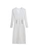 Vestido largo blanco de punto de seda helada estilo socialité para mujer, nuevo Otoño 2026, ajustado, bodycon, moderno