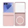 Adecuado para funda de teléfono Samsung Z Flip 8, eje central integrado, anticaídas, funda protectora magnética tres en uno con tacto de piel flip7