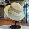 Celebridade da Internet Férias de Verão Chapéu de Palha Guarda-Sol de Praia Chapéu de Palha Masculino e Feminino Artesanal Trançado Aba Larga Aba Reta Chapéu Francês de Socialite