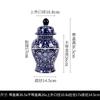 Nuevo Jarrón de Cerámica de Porcelana Azul y Blanca Estilo Chino Sala de Estar Lujo Ligero Adornos de Porcelana Azul y Blanca Vintage Sensación Avanzada Jarrón de Flores Antiguo