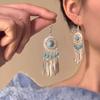Aretes de borla de circonio de garra de alta calidad con aguja de plata 925 para mujer, temperamento de nicho de lujo ligero, aretes largos, aretes adelgazantes para rostro redondo