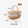 En Stock Canasta de Picnic Tejida a Mano de Sauce Bolsa de Almacenamiento Bolsa de Regalo para Exportación Canasta de Almacenamiento para Vino y Dulces