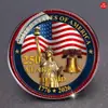 Broche de Acero Inoxidable con Cristal Plano Convexo Vintage Colgante Broche Conmemorativo del 250º Aniversario del Día de la Independencia Estadounidense