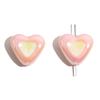 Serie de leche chapada en color acrílico, gota de aceite de doble cara, tamaño pequeño, cuentas de amor, materiales para accesorios de joyería para pulsera DIY, venta caliente transfronteriza