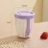 Copo de Frutas Estilo Ins Café da Manhã Copo Salah com Tampa e Anti-vazamento para Exterior e Piquenique Copo Drenante Copo de Aveia Copo de Frutas de Plástico