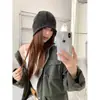 Gorro desfiado estilo punk para mulheres, estilo deserto, outono de 2026, afina o rosto, aquecedor de cabeça