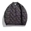 Chaqueta de algodón acolchada de rombos para hombre estilo ins invierno nueva llegada chaqueta de béisbol acolchada estudiante estilo coreano diseño de nicho sentido del diseño chaqueta acolchada de algodón moderna