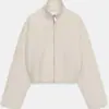 Roupas femininas europeias e americanas transfronteiriças, populares no AliExpress, jaqueta bomber casual de moda estilo francês com gola alta