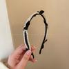 Diadema de terciopelo Mori vintage para mujer, con sello de perla de alta gama, para otoño e invierno, elegante y combinable, con cadena, accesorio para lavarse la cara.