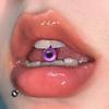 Joia de piercing de aço titânio pupila mágica nicho prego para língua de beber anel de língua olho do diabo prego para língua de rosca externa de garota popular europeia e americana