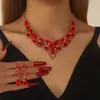 Comércio Exterior Transfronteiriço Atacado Joias Conjunto de Colar e Brincos Exagerados Joias de Cristal de Luxo Acessórios para Vestido de Banquete Atacado