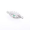 Conector de pulsera para mujer, estilo retro europeo y americano, con forma de hoja de ojo de palma, accesorios de joyería Aobao, con preservación del color, galvanizado