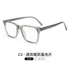 Montura de gafas TR90 anti-luz azul para el sudeste asiático 6516, gafas lisas para mujer, montura de gafas para hombre con patillas de resorte
