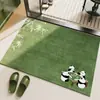 Tapetes de Banheiro de Lama Diatomácea com Desenhos de Floresta, Tapetes de Pé Absorventes Antiderrapantes para Banheiro, Tapetes de Entrada Resistentes a Manchas e Fáceis de Cuidar