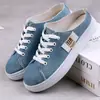 Sapatos Brancos Femininos Primavera e Outono Baixo Casual Camada Única Doces Moda Versátil Lona Respirável Antiderrapante Estilo Coreano