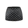 Falda Mini Ultra Corta Curvilínea y Elegante, Simple y Adelgazante para Mujer, Pantalones Falda Largos de Satén de Acetato para Verano Que Hacen que las Piernas Parezcan Más Largas