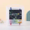 Set de Marcadores Acrílicos Doble Punta Brillantes Perlados, 48 Colores, para Dibujo Artístico Estudiantil, Punta Suave, No Transparentes, Colores Apilables