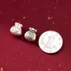 Plata Pura 999 Carácter de la Fortuna de Plata 3D Estilo Chino Bolsa de Dinero Cuentas Espaciadoras 9mm Pulsera Vintage Cuentas Sueltas Material de Cuerda Trenzada Accesorios S0954