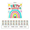 Novo em estoque Tema Arco-Íris Colorido Natal Festa de Aniversário Infantil Conjunto de Descartáveis Copo de Papel Prato de Papel