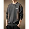 Moletom Color Blocking Retro Americano de Alta Qualidade para Homens, Novo Estilo de Outono, Jaqueta Casual Tendência de Peso Pesado 380g com Caimento Solto para Homens