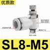 Conector Rápido Pneumático Branco Sl Válvula Borboleta Válvula de Controle de Velocidade Cilindro Sl4/6/8/10/12 M5-01 Ajustável 02