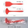 Espátula de Silicona, Espátula para Suplementos Alimenticios, Cuchara Pequeña Mini, Cuchara para Freír, Espátula Especial para Cocinar en Sartén Antiadherente, Juego de Utensilios de Cocina