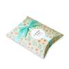 Caja de Cartón Blanca Floral Creativa para Regalo Pequeño, Dulces, Lista para Usar, Embalaje para Bufanda de Seda, Caja de Papel Plegable Tipo Almohada, Regalo