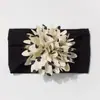 Diadema de Nylon Jacquard Nueva Europea y Americana para Bebé Pañuelo para la Cabeza de Niños Elástico con Flor Linda Accesorios Finos y Cómodos para el Cabello de Bebé