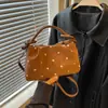 Design de Nicho Estilo Coreano Bolso Nuvem de Bolinhas Cor Sólida Nova Coleção Outono 2026 Bolsa Quadrada Pequena Bolsa de Ombro Único Transversal de Alta Estética