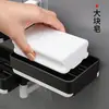 Porta Jabón sin Taladro, Estante de Almacenamiento para Baño, Caja de Jabón Doméstica de Alta Gama Giratoria Montada en la Pared para Inodoro