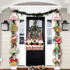 Nueva Decoración Navideña Escena de Feliz Navidad Ambiente de Fiesta Diseño Papel Creativo Colgante de Puerta Pequeña